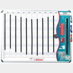 Parrot Perpetual Year Planner - 1500mm x 1200mm - bent on one side top and bottom