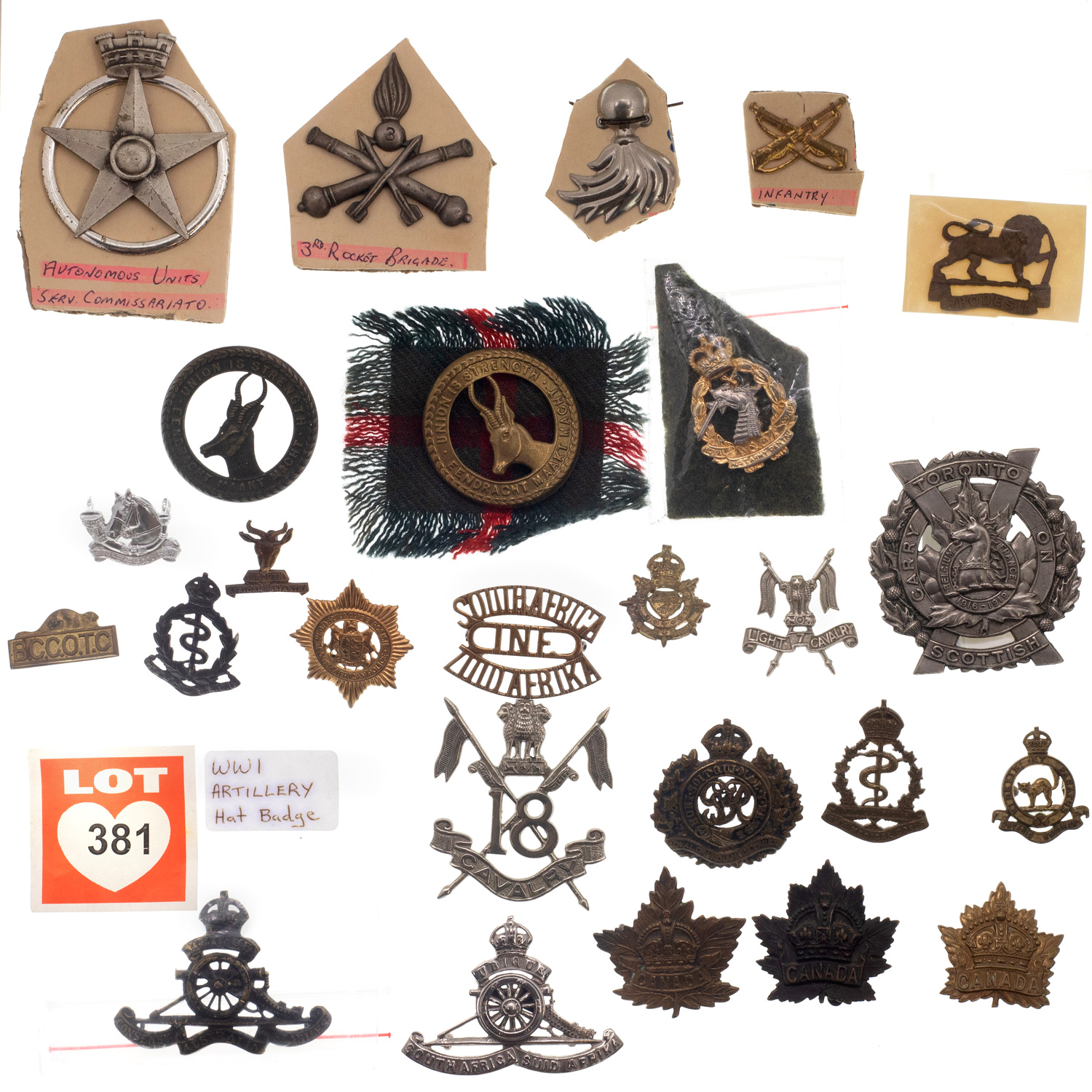 World, Colonial Regiments, 1939 - 1960, VGC