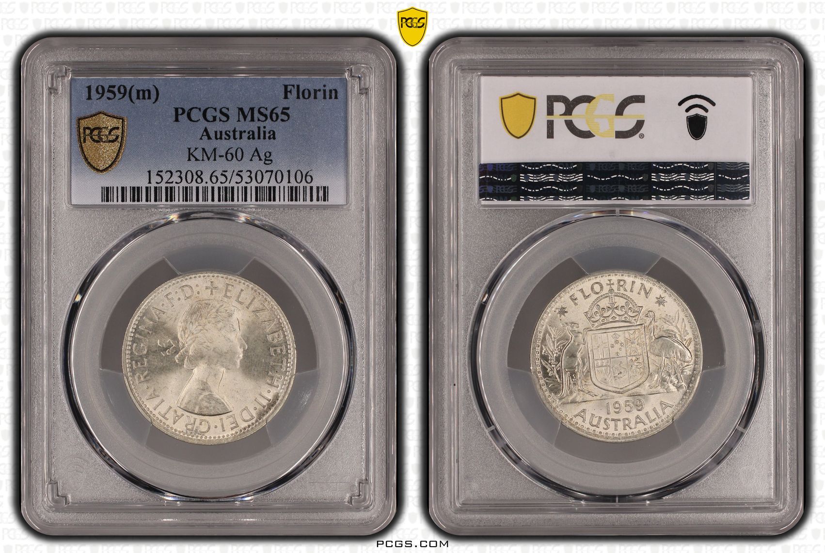 Elizabeth II, Florin, 1959(m), PCGS MS65