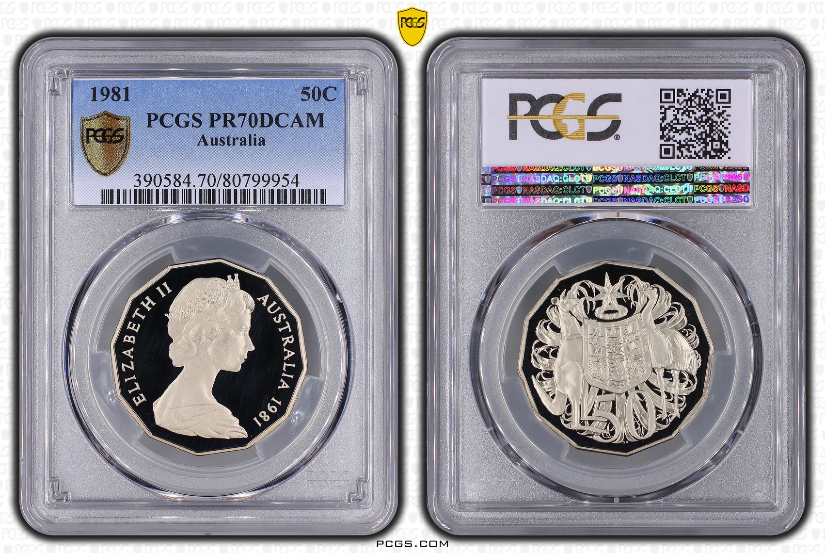 Top pop, Fifty Cent, 1981, PCGS PR70DCAM