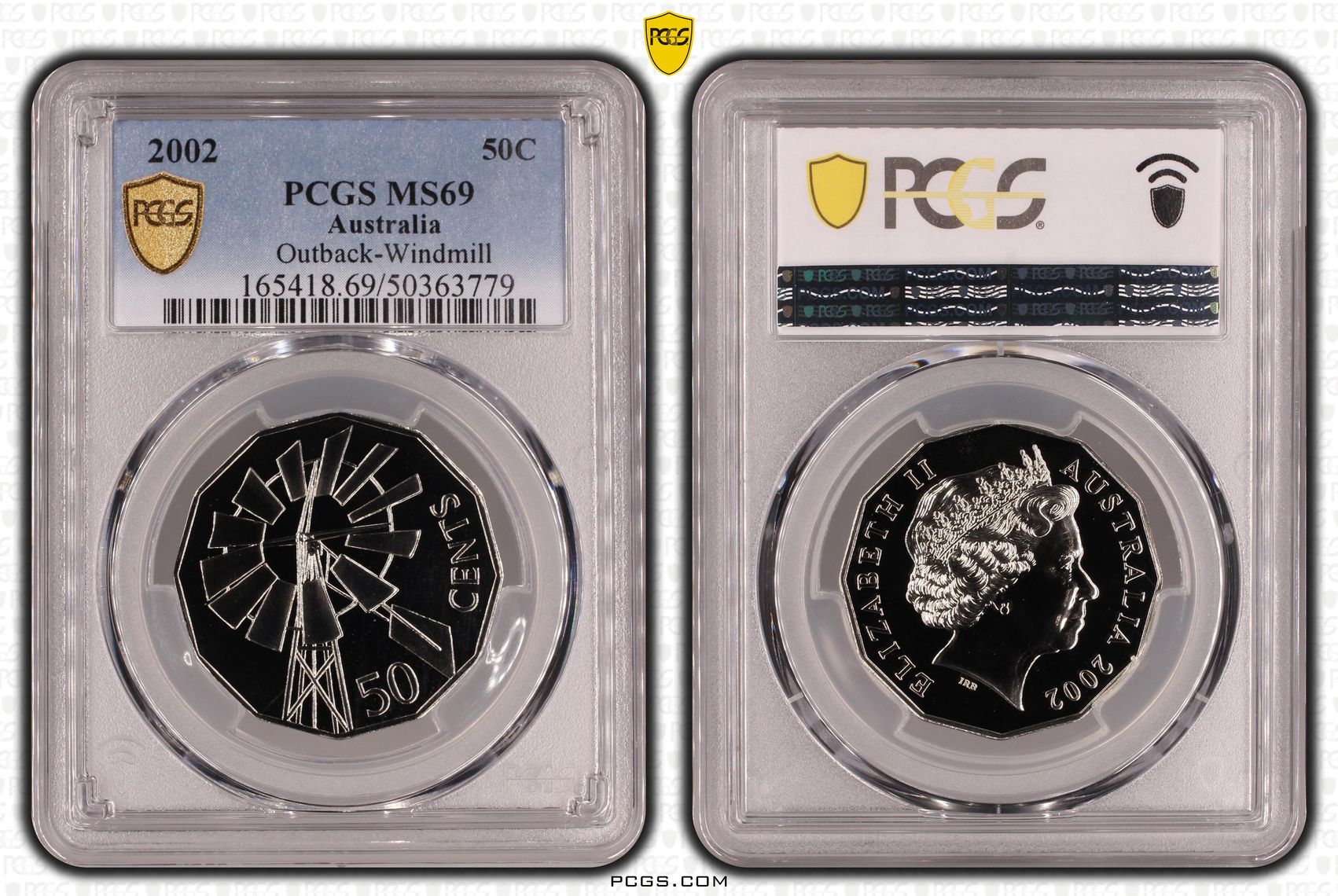 Outback-Windmill , Fifty Cent, 2002, PCGS MS69