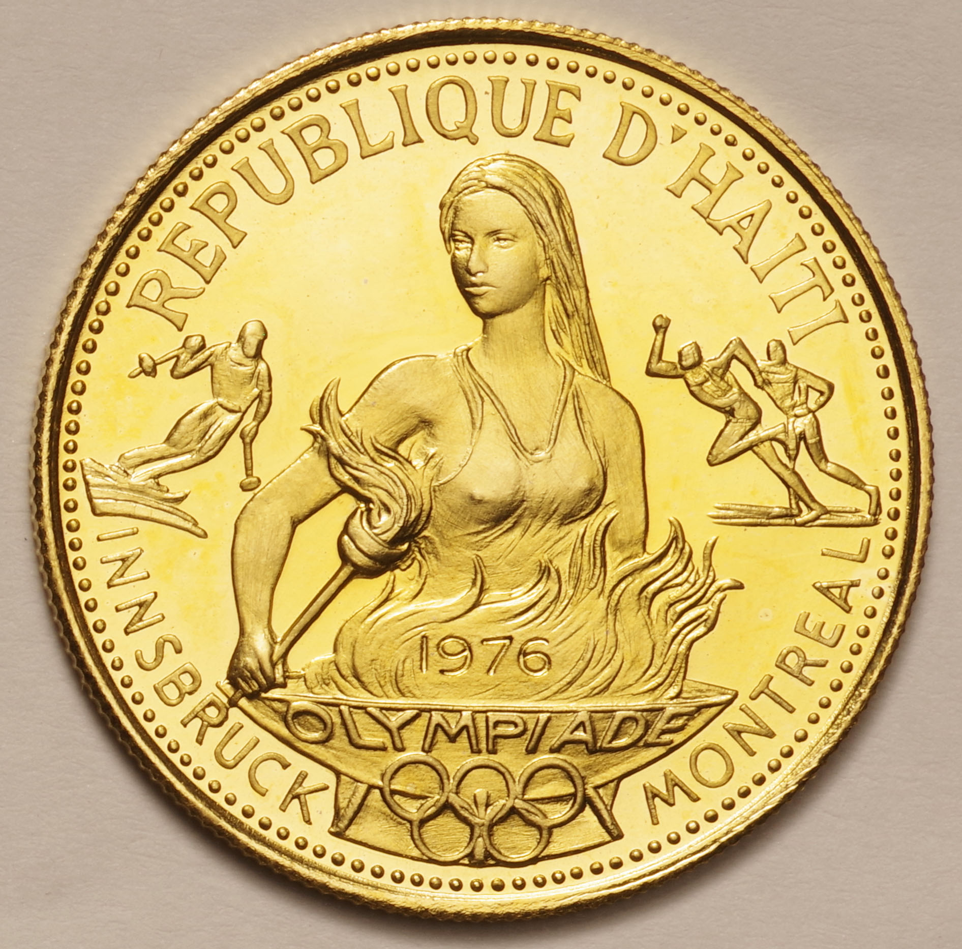 ハイチ発行 モントリオールオリンピック記念金貨銀貨プルーフセット 