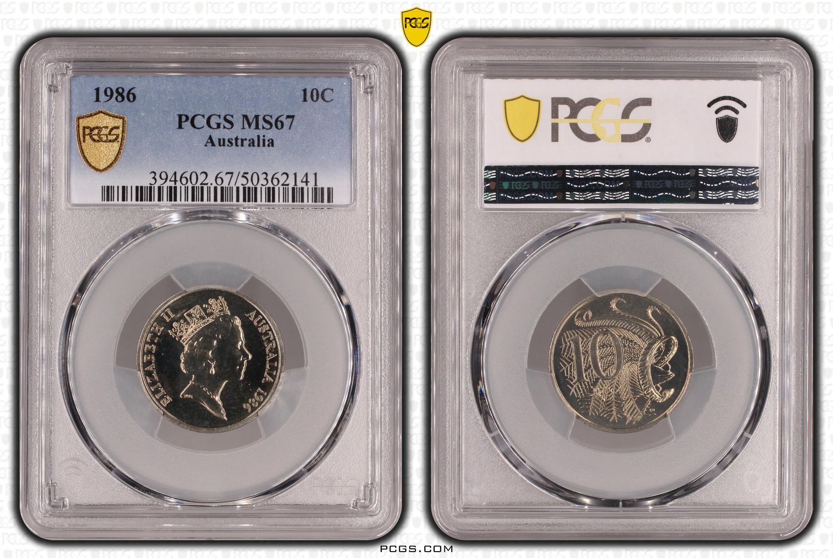 Ten Cent, 1986, PCGS MS67
