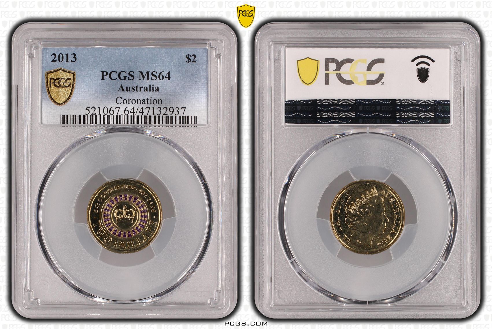 Coronation Colorized , Two Dollar, 2013, PCGS MS64
