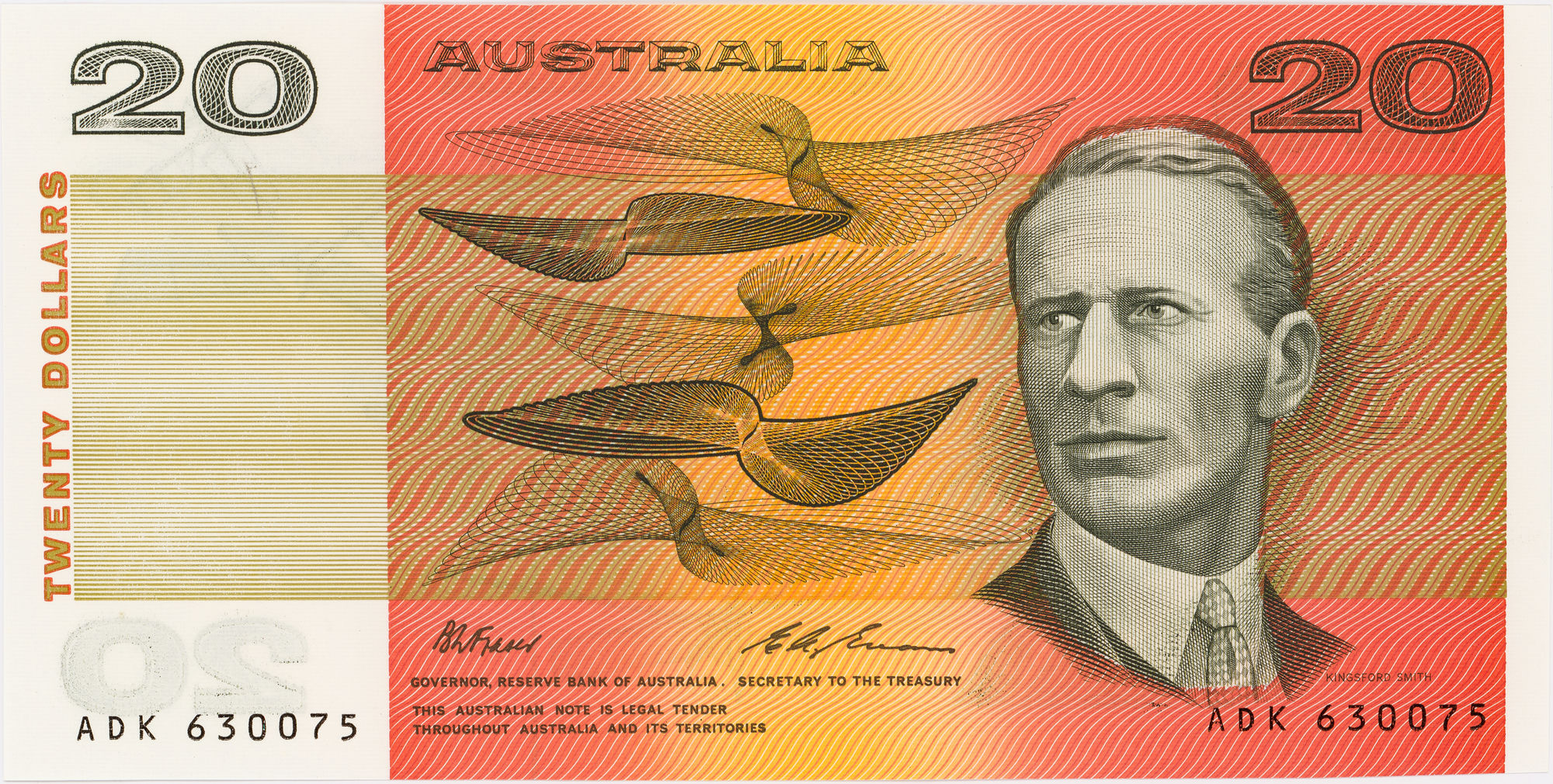 Fraser/Evans, Twenty Dollars, 1993, aUNC
