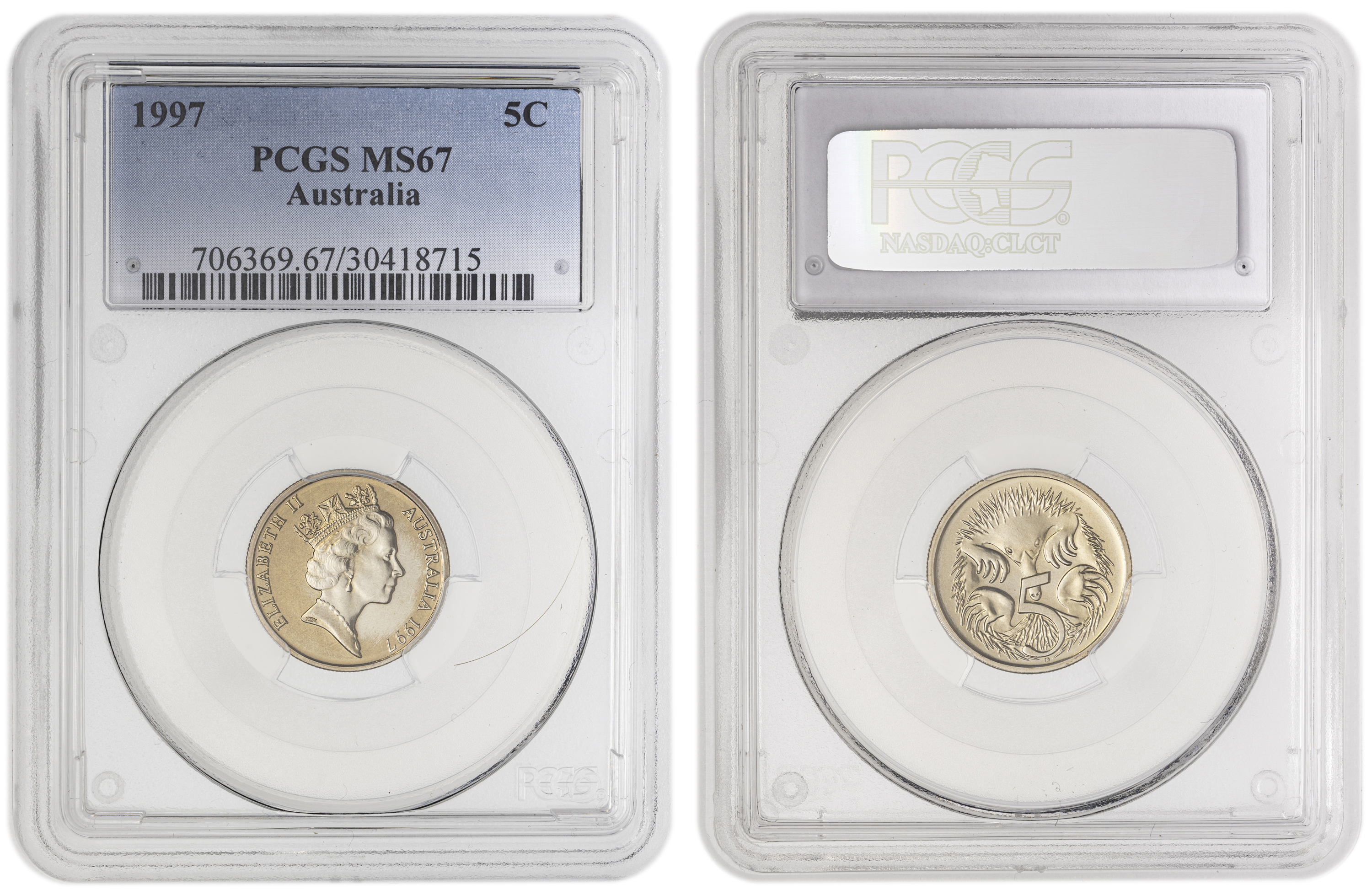 , Five Cent, 1997, PCGS MS67