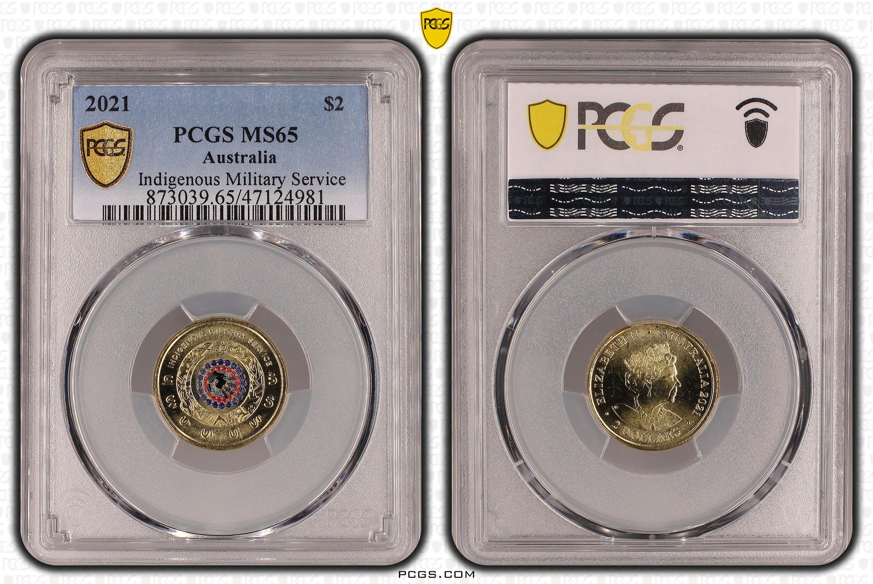 Indigenous Military Service Colorized, Two Dollar, 2021, PCGS MS65