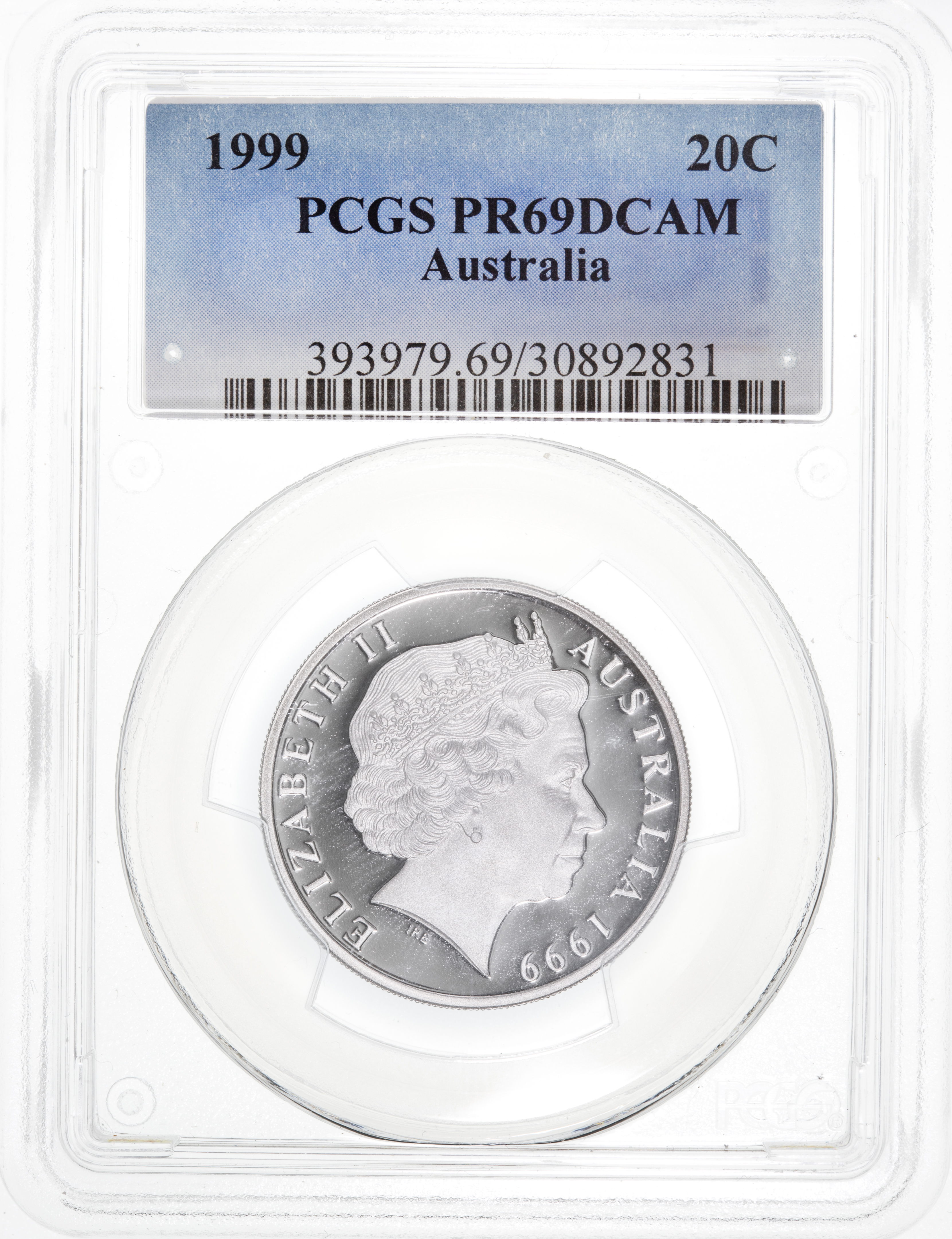 Twenty Cent, 1999, PCGS PR69DCAM