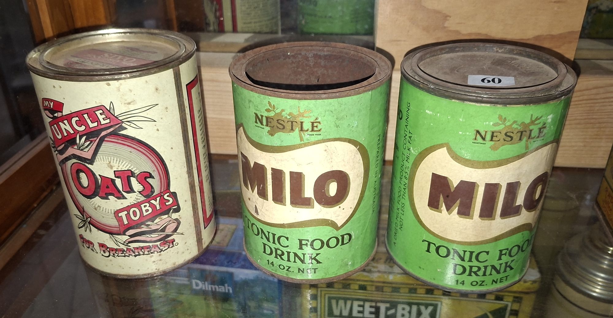 60 · 3 VINTAGE TINS
