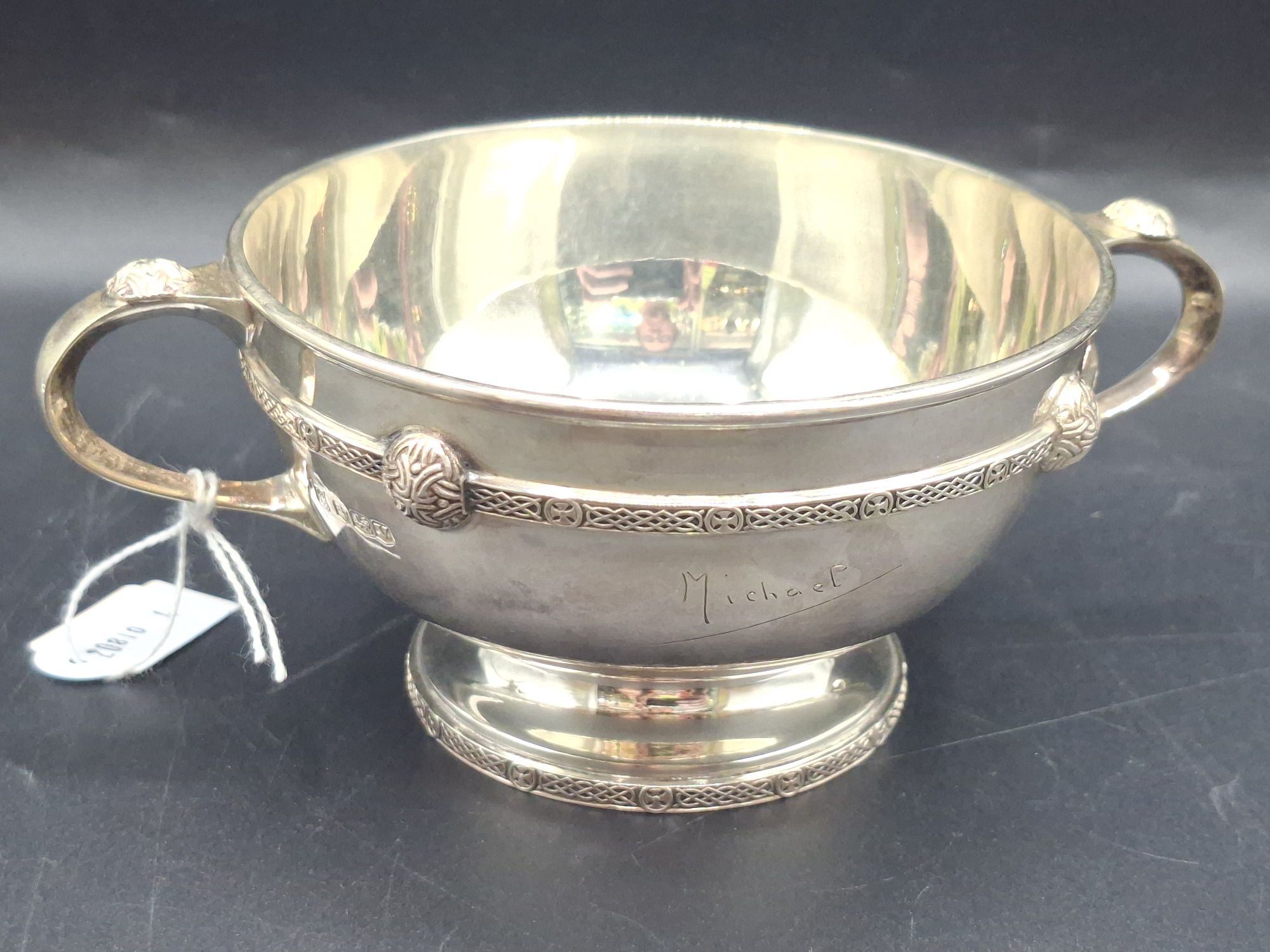 168 · STERLING SILVER TWIN HANDLED BOWL