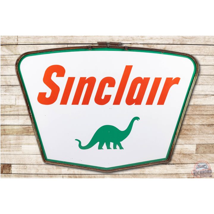5' Sinclair w/ Dino Double Sided Porcelain ID Sign & Ring