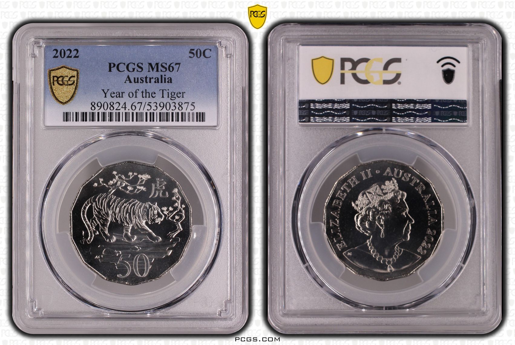 Year of the Tiger, Fifty Cent, 2022, MS67