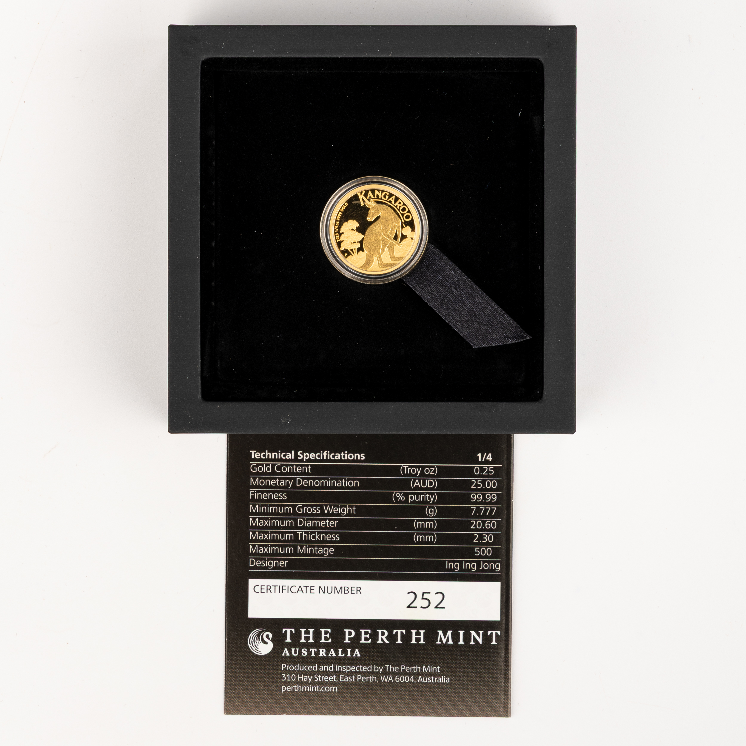 Elizabeth II, Perth Mint - Kangaroo, Twenty Five Dollars, 2023-P, FDC