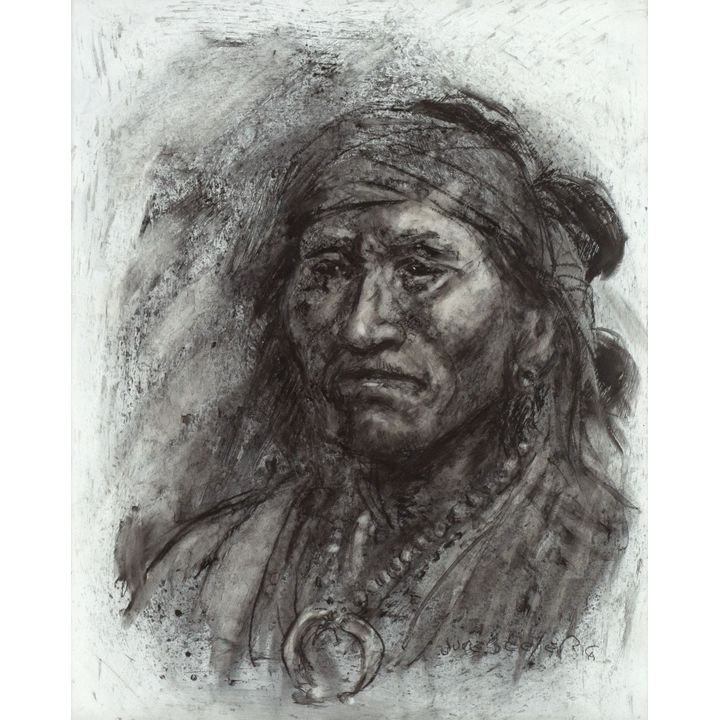 Joe Beeler (1931-2006) Untitled (Indian with Scarf on Head)