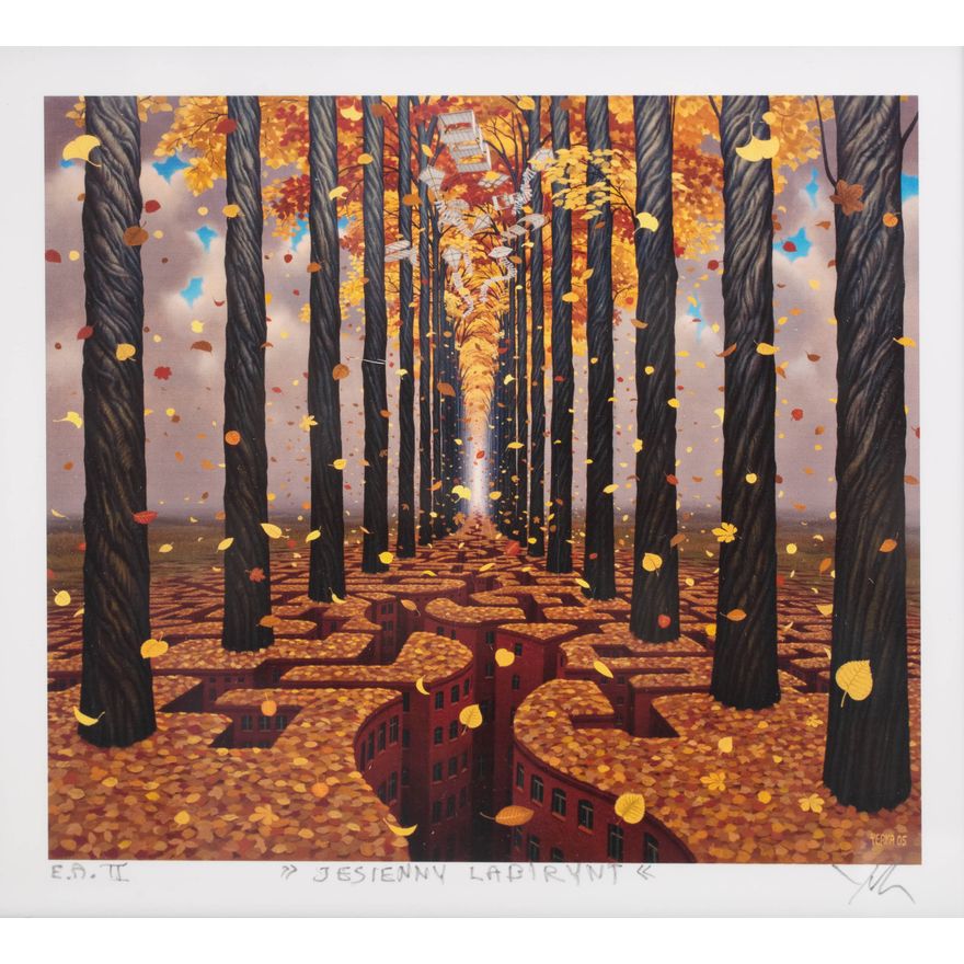 Jacek Yerka | Jesienny labirynt