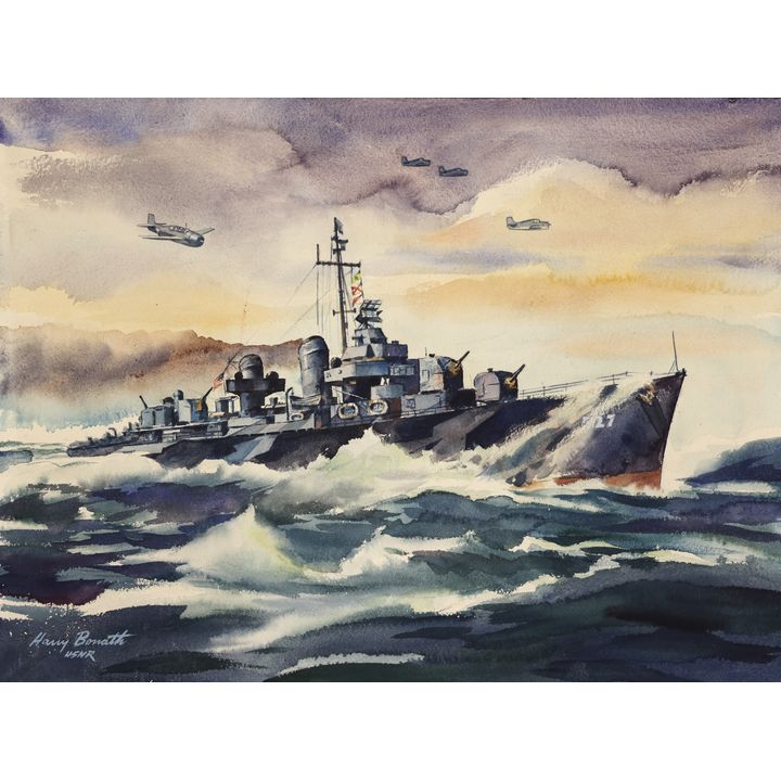 Harry Bonath ''USS Ammen DD-527 Destroyer'' (Illustration)