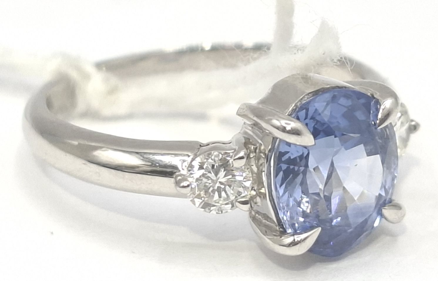 Platinum Sapphire And Diamond Ring