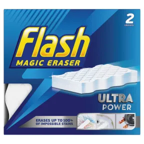 Flash Magic Eraser Ultra Power Just wet with water squeeze and start erasing |
