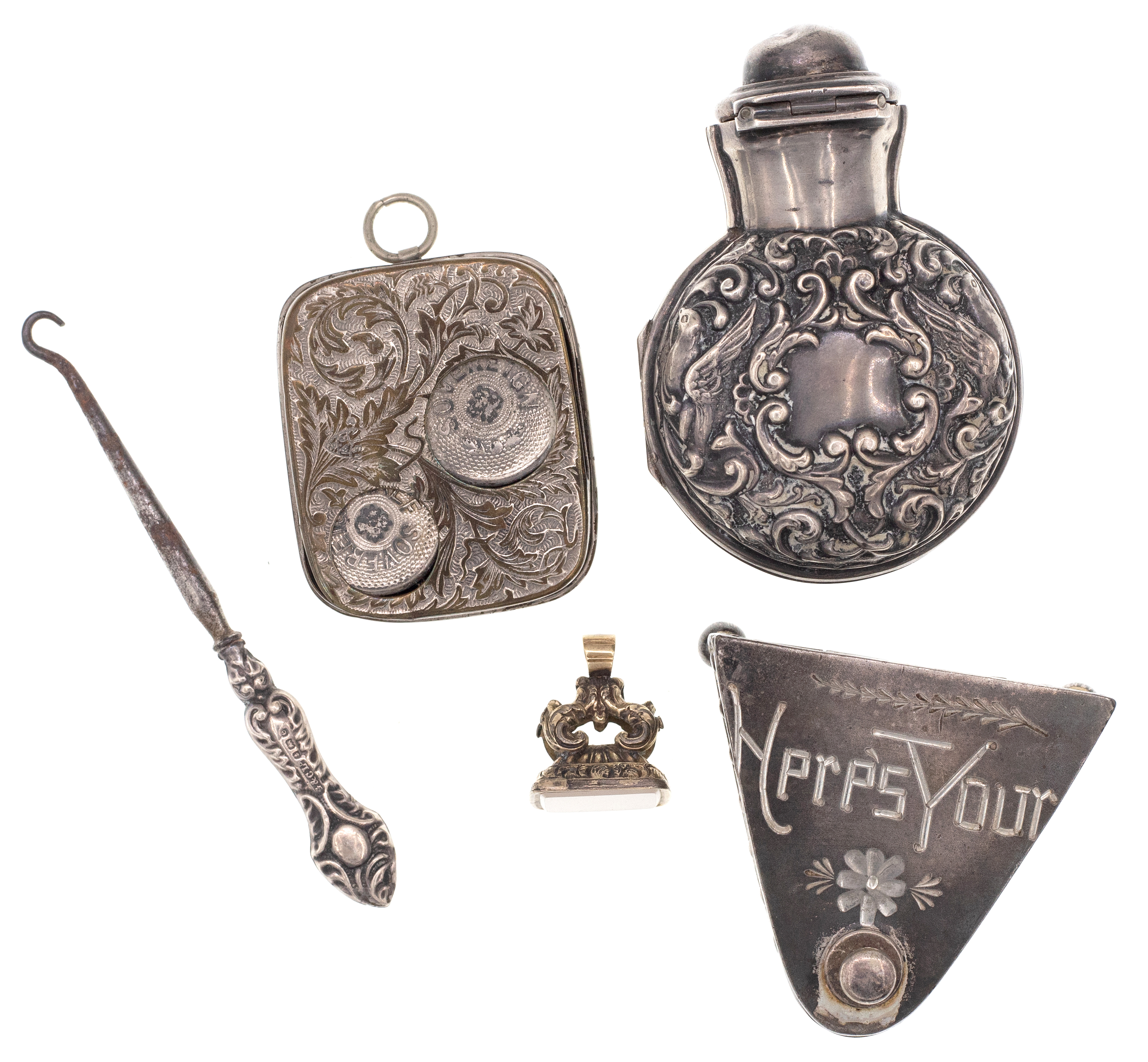 Great Britain, Silver Perfume Flask, 1920s, VGC