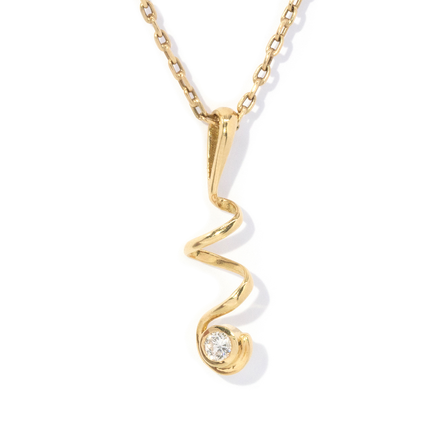 41 · 18ct Diamond Pendant on 14ct Chain