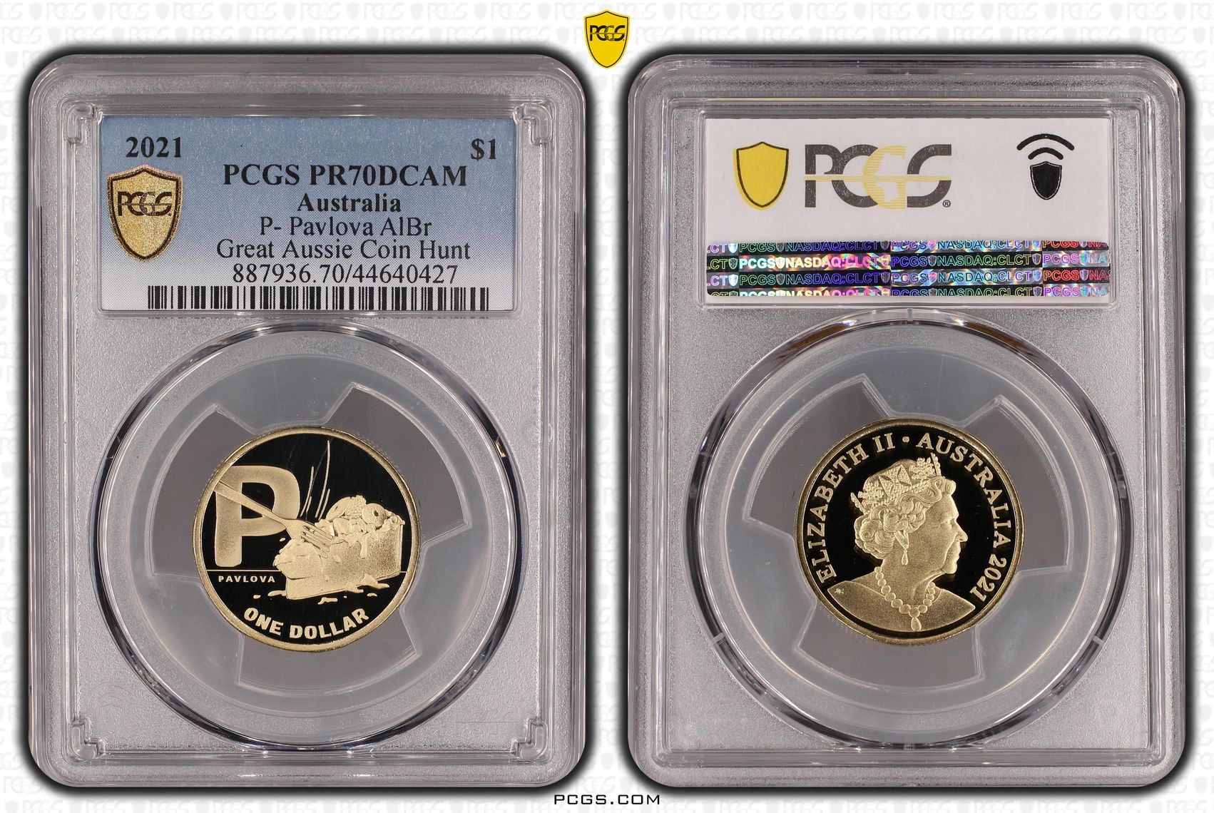 Elizabeth II, P- Pavlova, One Dollar, 2021, PCGS PR 70DCAM