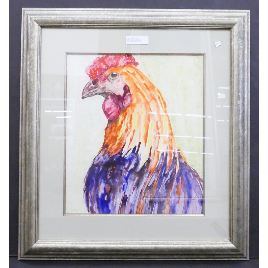 Signed Pam S/N Rooster Photo Lithograph- 29x27'' Gallery Frame