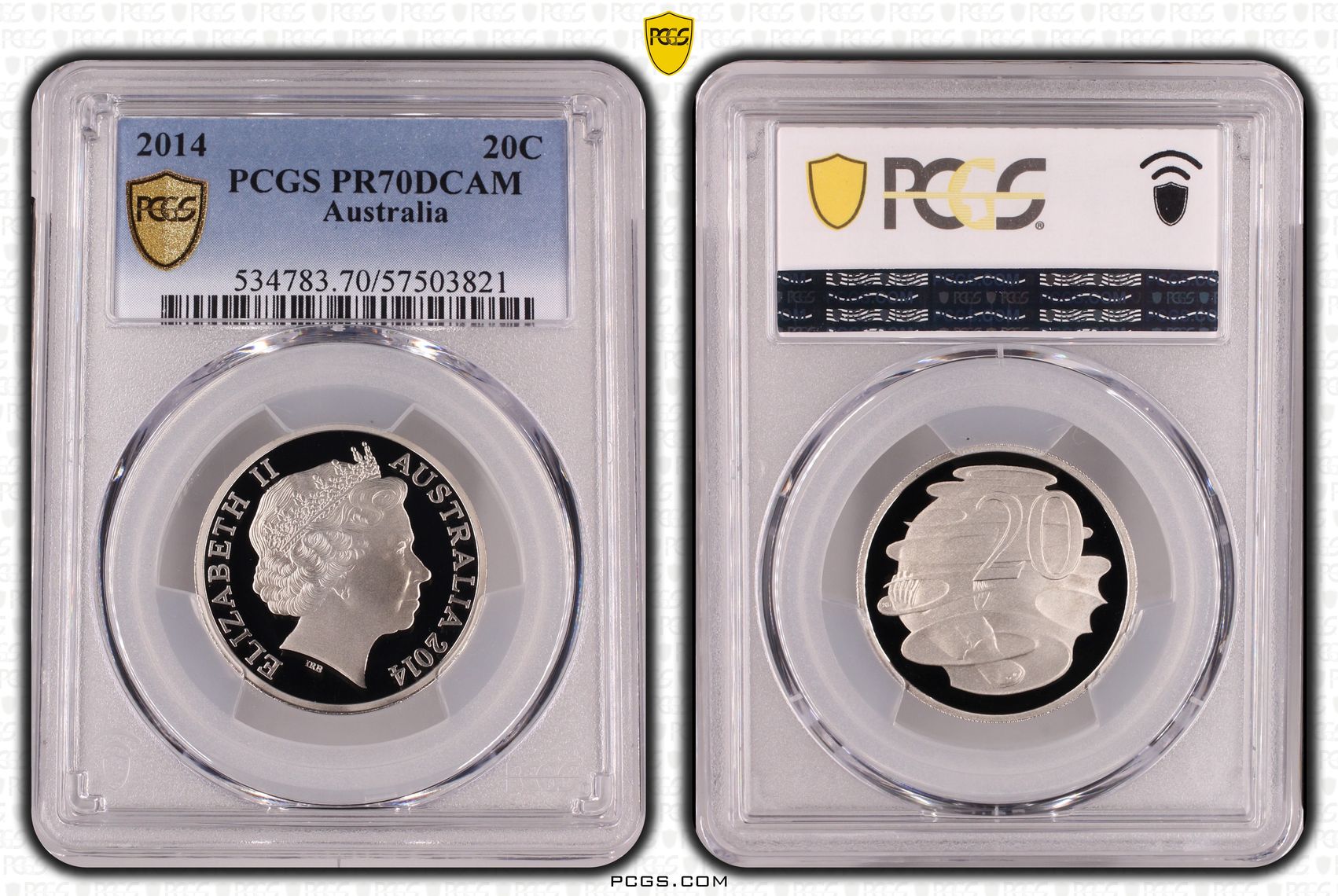 Twenty Cent, 2014, PR70DCAM