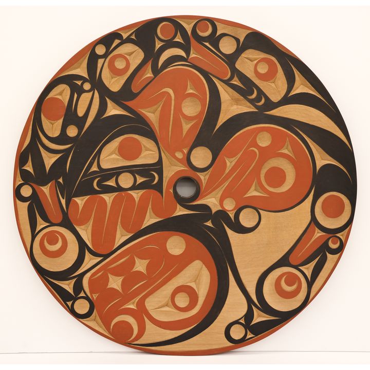 Andy Wilbur Peterson ''Eagle & Salmon'' (Spindle Wheel)