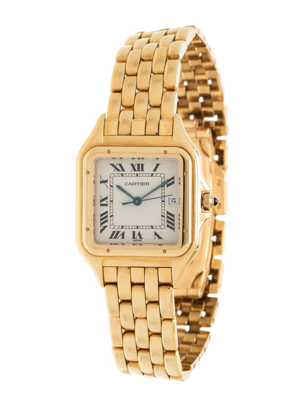 CARTIER, 18K YELLOW GOLD 'PANTHÈRE' WRISTWATCH