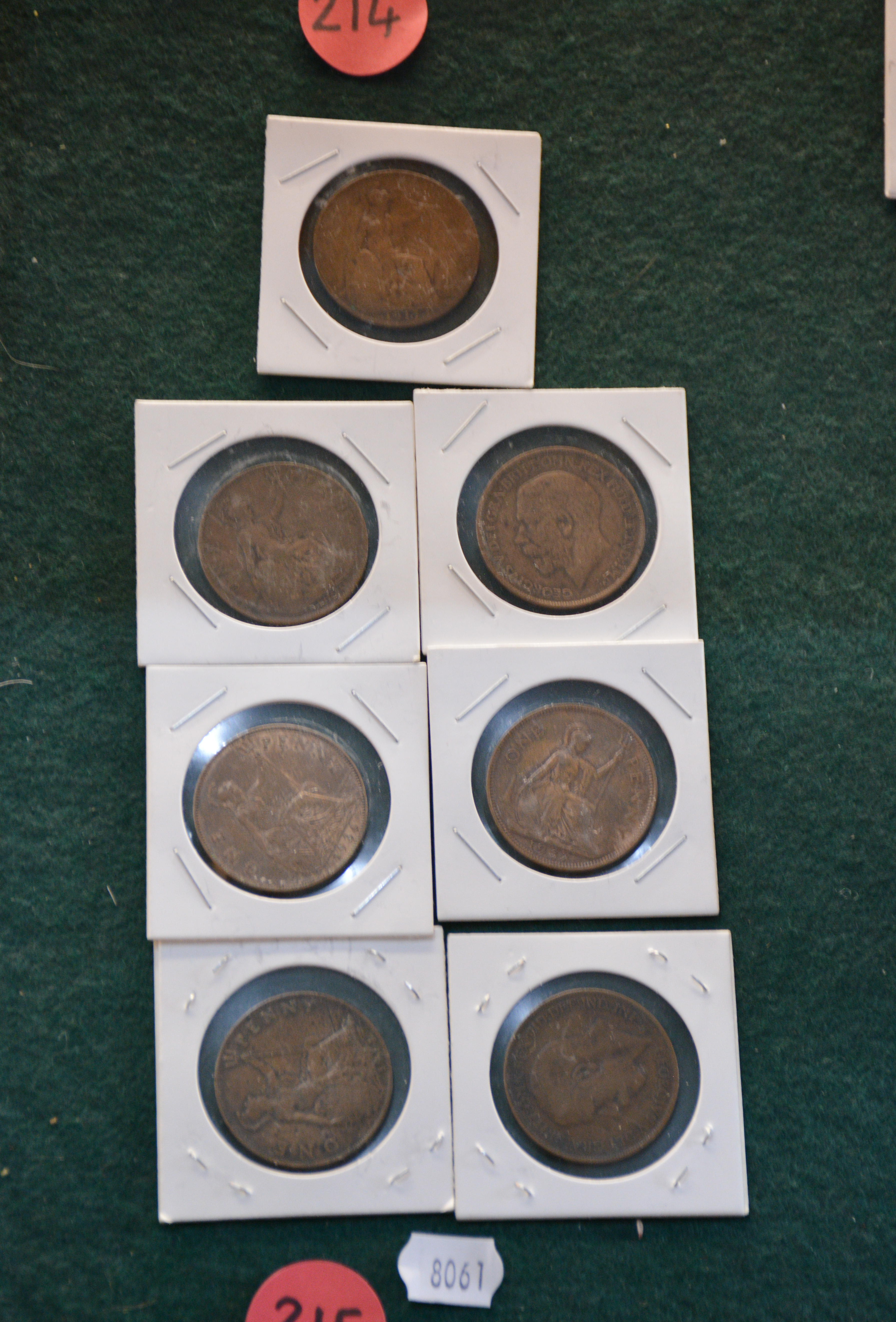 GB Pennies x 7 — NZ auction result