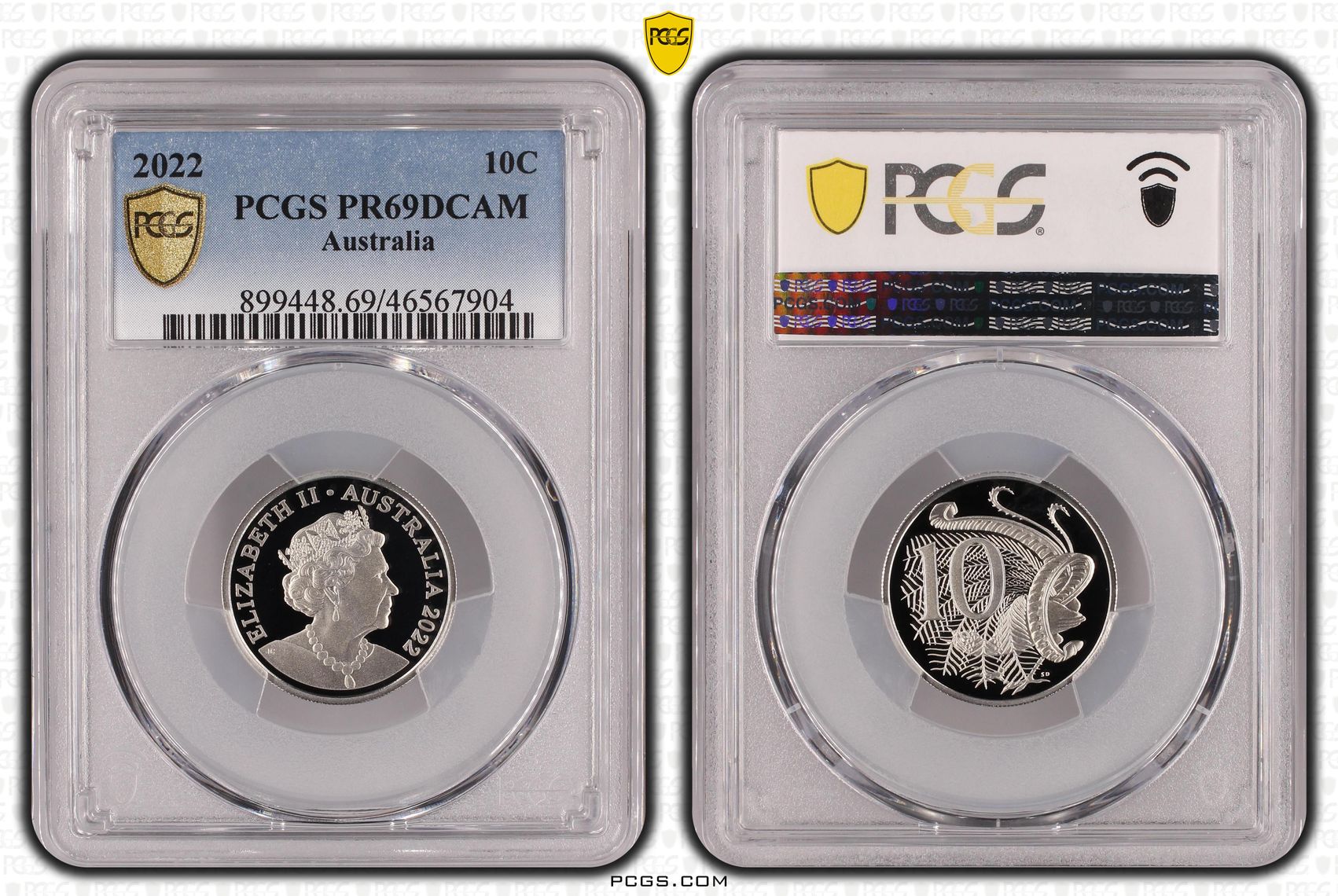 Ten Cent, 2022, Pcgs Pr69dcam