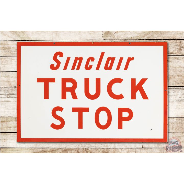 Sinclair Truck Stop Double Sided Porcelain Sign