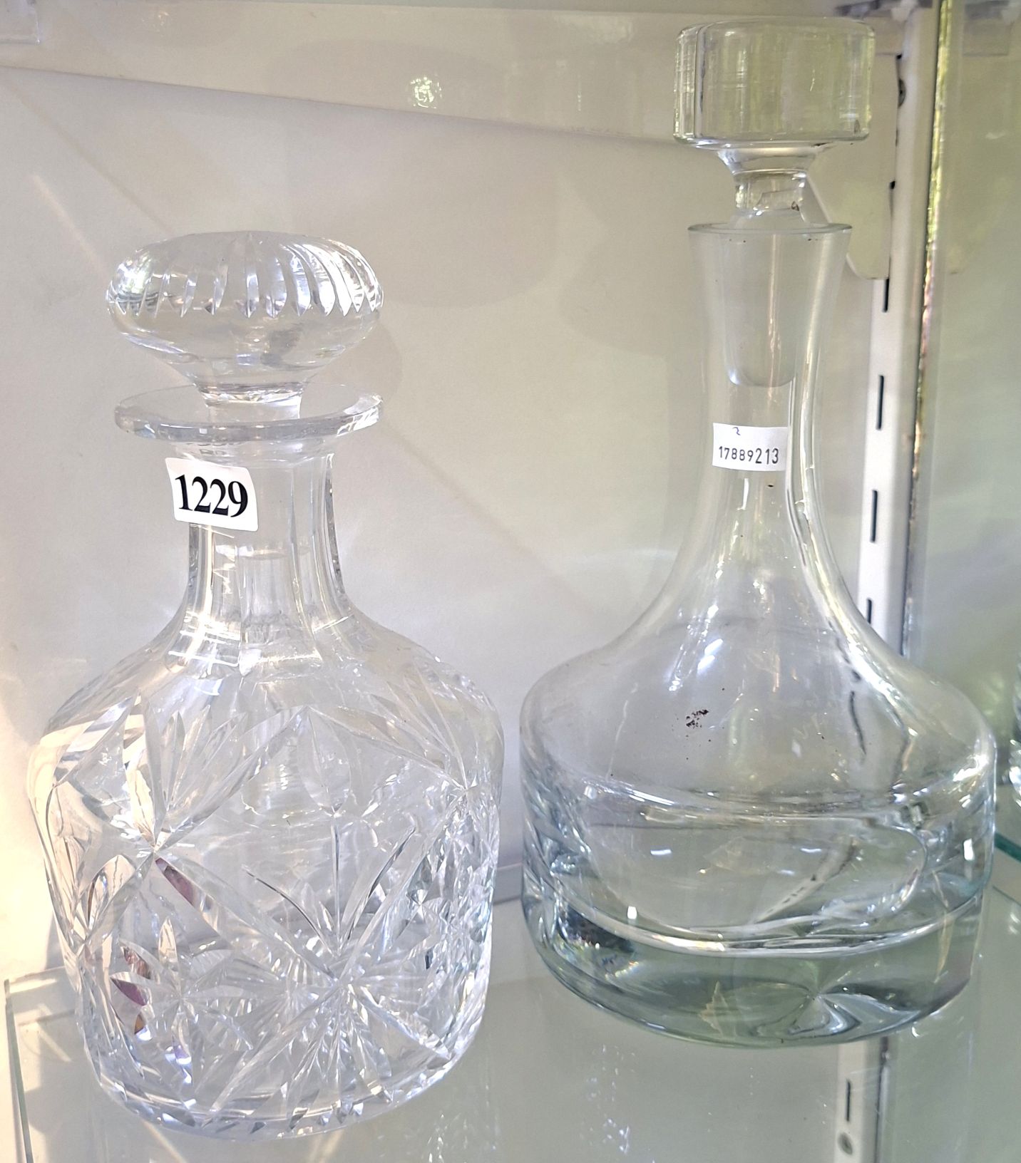 1229 · SCOTTISH CRYSTAL DECANTER AND ANOTHER
