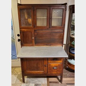 Rustic Primitive Hoosier Cabinet with The Fixings