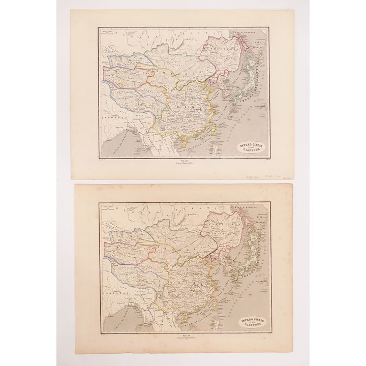 2pc F. Pagnoni  'Impero Cinese'. Milano 1820,1850