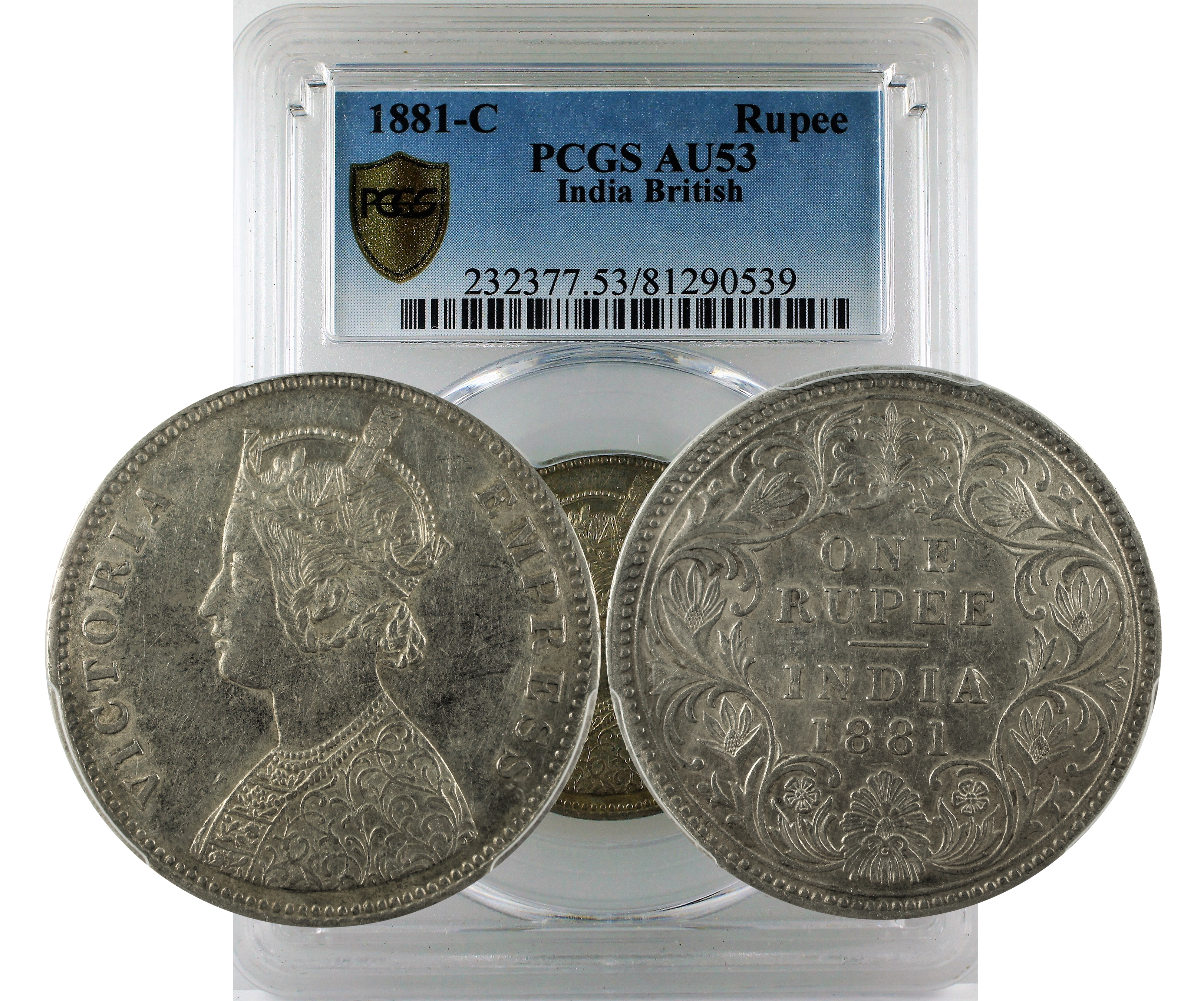 1881-C Rupee SW-6.56 India British AU53