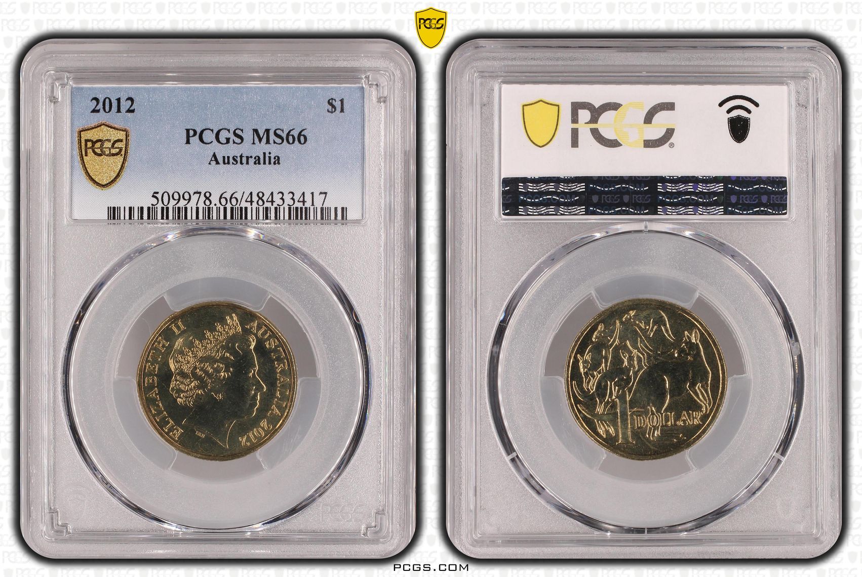 Elizabeth II, One Dollar, 2012, PCGS MS66