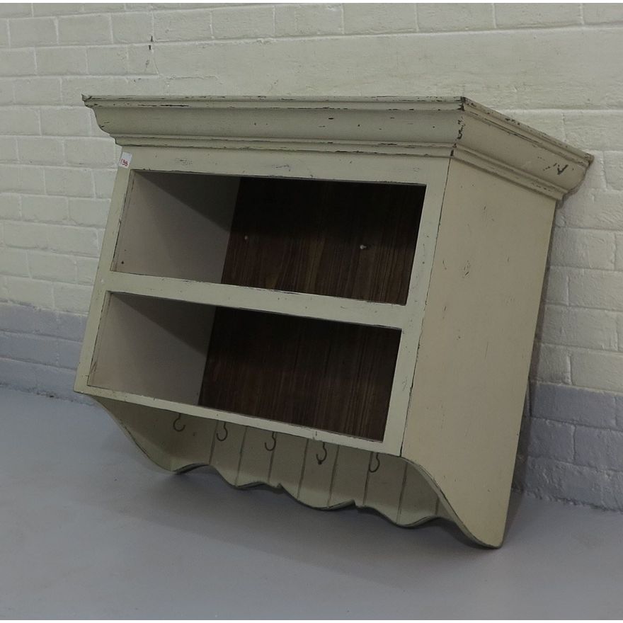 PAINTED KITCHEN WALL HANGING SHELF