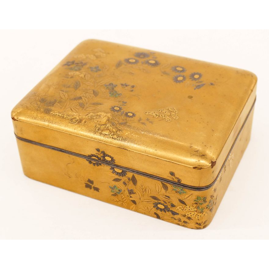 Japanese Meiji Lacquered Kogo Incense Box