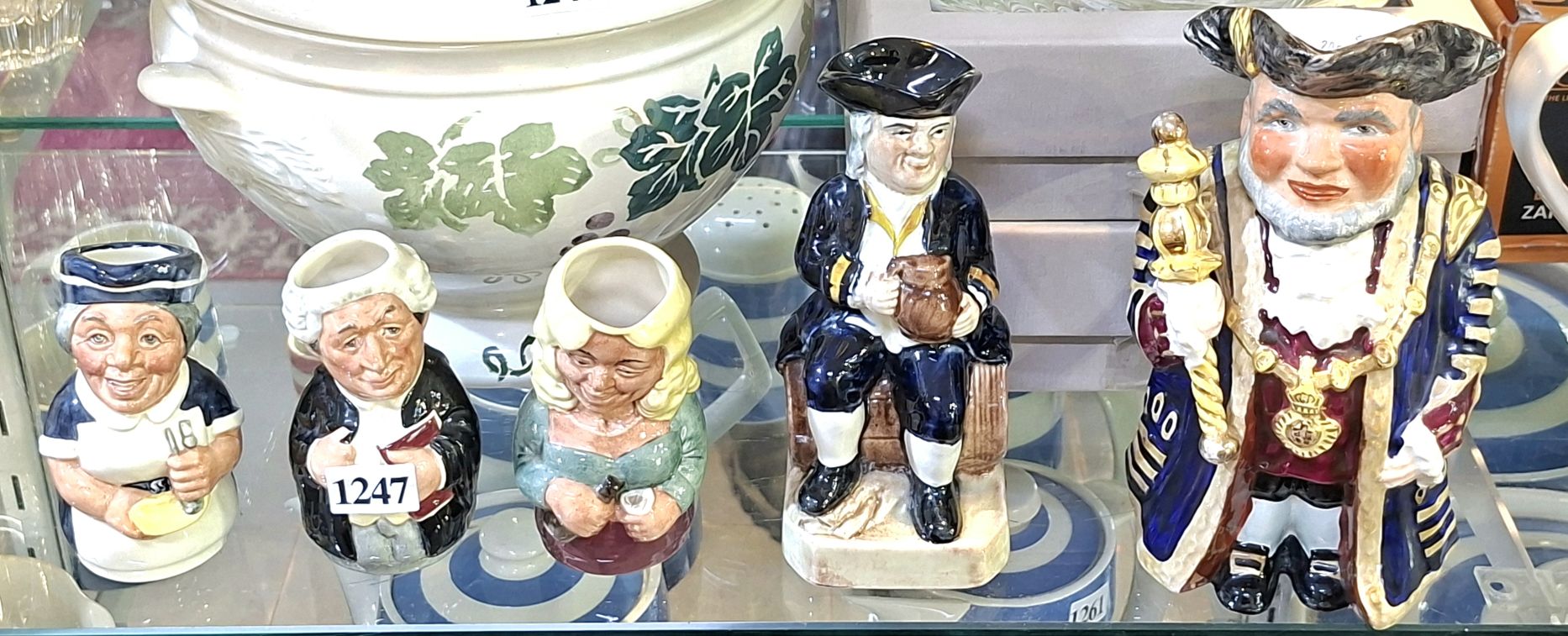 1247 · FIVE TOBY JUGS