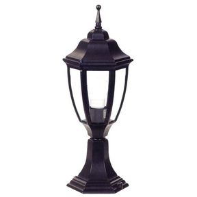 Bright Star Lighting Die Cast Aluminium Lantern with 6 Panels Black |GLASS BROKEN