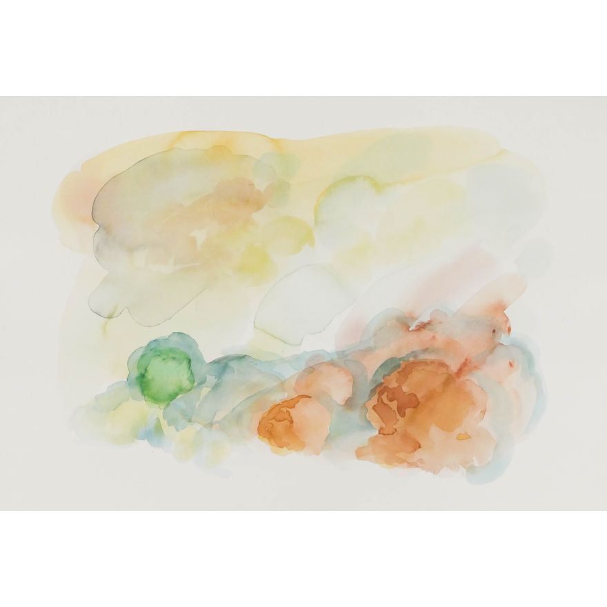 William Tillyer ''Landscape'' Watercolor on Paper