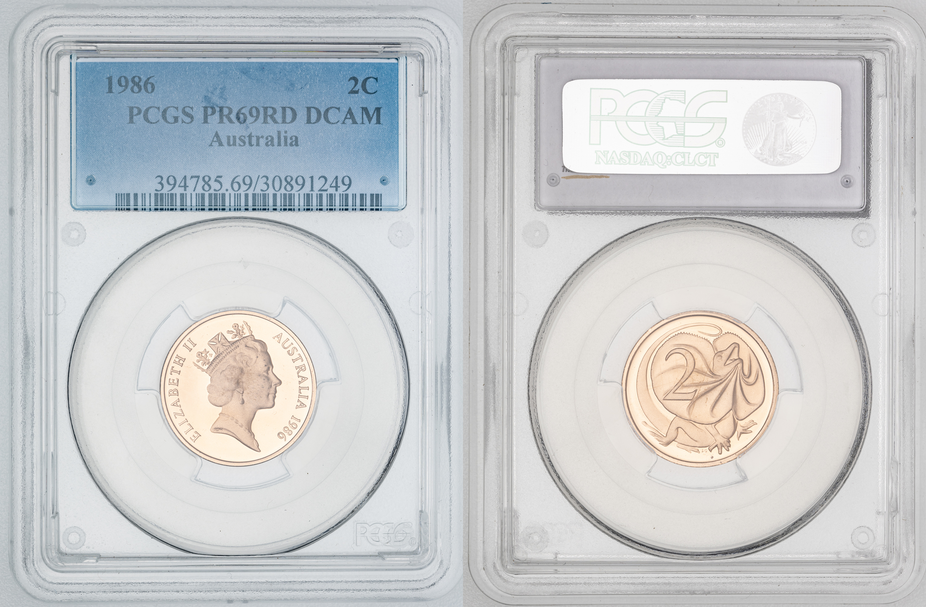Elizabeth II, , Two Cent, 1986, PCGS PR69DCAM