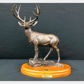 Wind River Muley - A Bronze by Terrell O'Brien