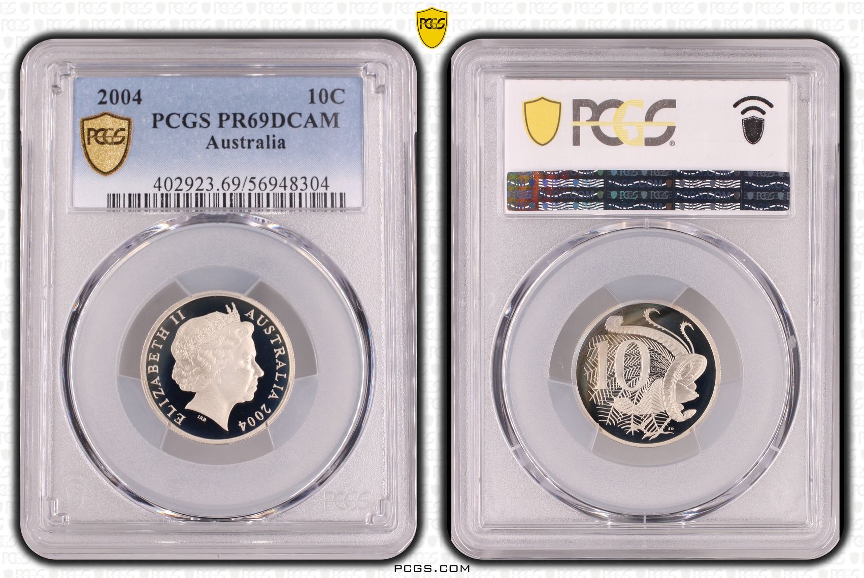 Ten Cent, 2004, Pcgs Pr69dcam
