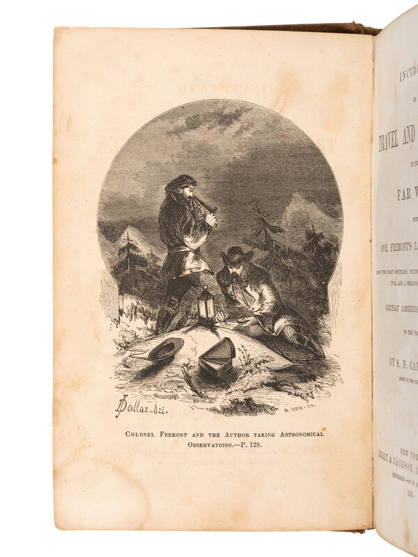 American Travel, Exploration & Expansion
CARVALHO, Solomon Nunes (1815-1897). Incidents of Travel and Adventure in the Far West. New York: Derby & Jackson, 1857. 