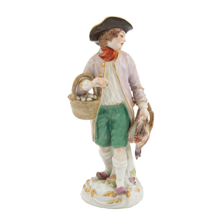 Figurka - Sprzedawca drobiu, z serii Cris de Paris, Miśnia, po 1934 r.