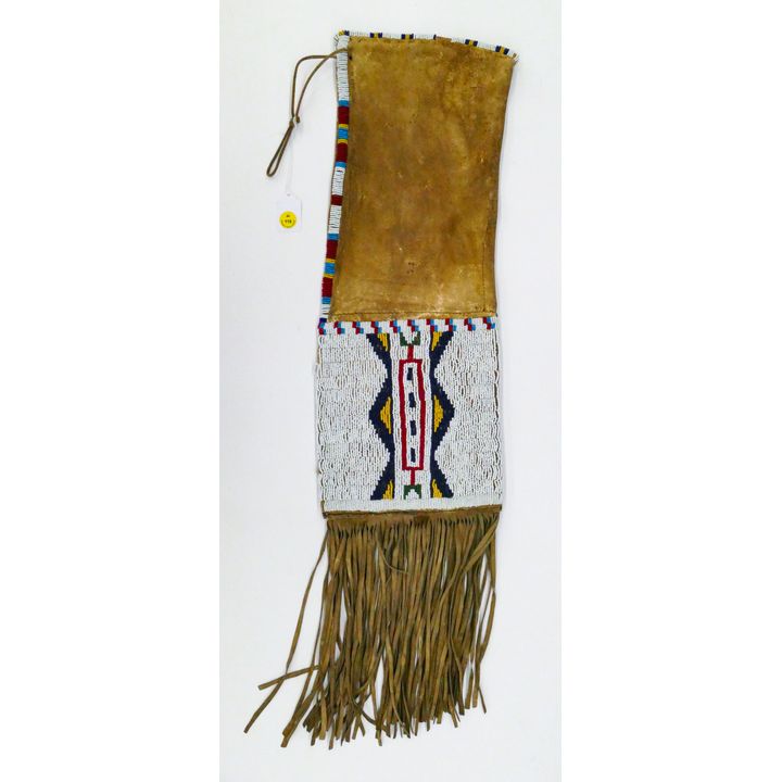 Old Plains Indian Beaded Leather Pipe Bag