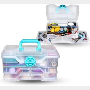 MEDIUM (4 PIVOT TRAYS) ARTBIN CLEAR PLASTIC ORGANIZER SMALL PARTS ORGANIZER - FOR DIY ARTS & CRAFTS STORAGE BOXES & ORGANIZERS, SE