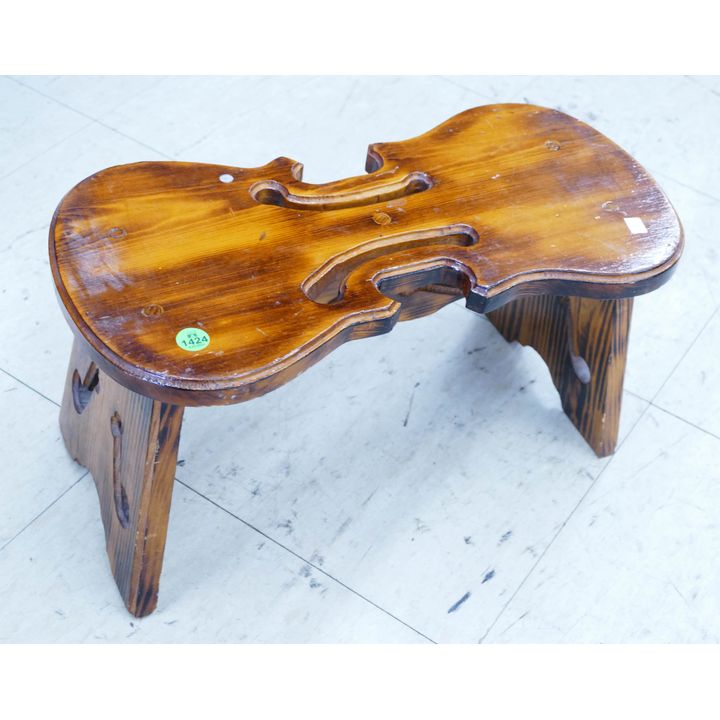 Vintage Violin Figural Stool- 9x17''